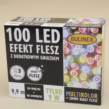 13-131 LAMPKI LED MIX 100+G FLESZ+G IP44 9,9M