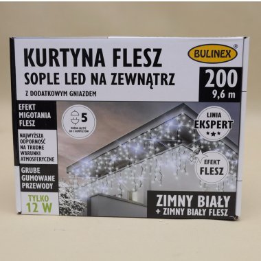 25-692 LAMPKI SOPLE 200LED FLESZ+G 10M B.ZIMN IP44