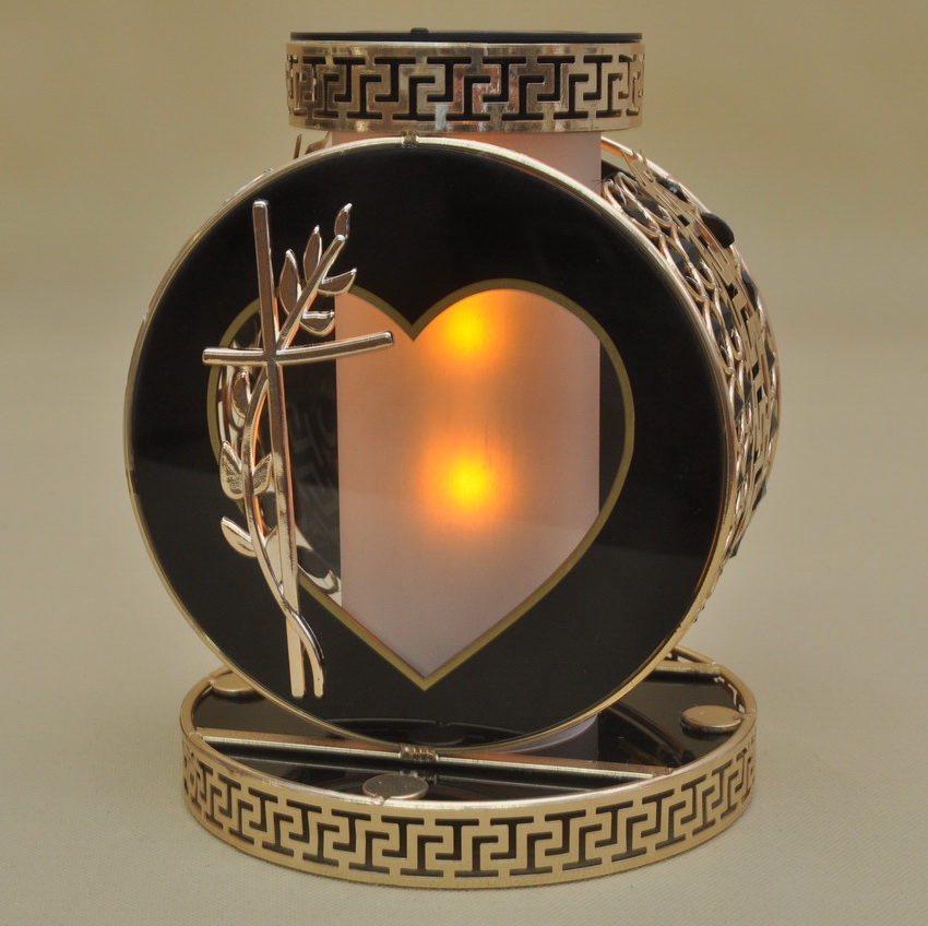 0258 ZNICZ SOLARNY WITRAŻ CZARNY H 24*19*11 CM - Masz.eu