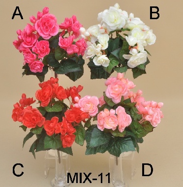 9411 BUKIET BEGONI*7 MIX 28CM OP. 12SZT