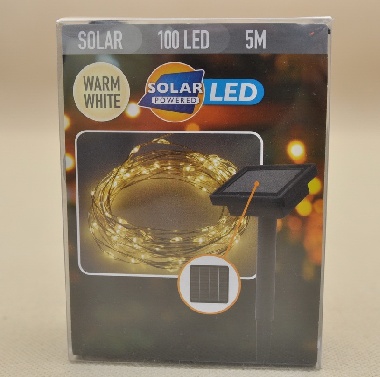 CZ6540010 LAMPKI SOLARNE DRUT B.CIEP 100LED 5M