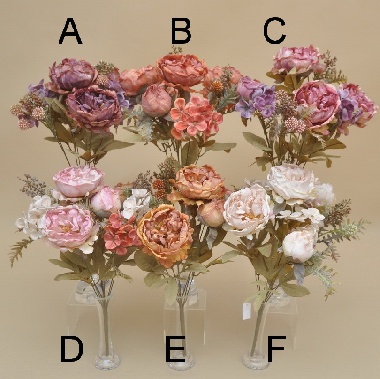 10066 BUKIET PIWONIA*8 JESIEŃ 47 CM W OP.12 SZT