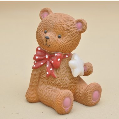 GG1724715 MIŚ Z GWIAZDKĄ LED CERAMIKA H 19*16 OP.4