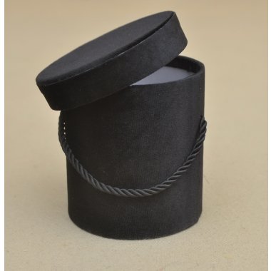 FLOWER BOX WELUR CZARNY WELUR 13*12 CM