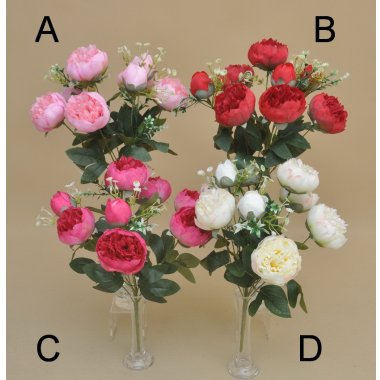 2254 BUKIET PIWONIA MIX 42 CM OP. 12SZT