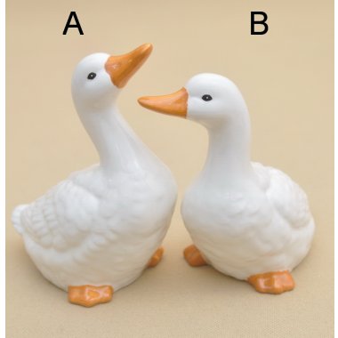 23051-2 GĘŚ CERAMIKA BIAŁA H 18*15*9 CM OP.2 SZT