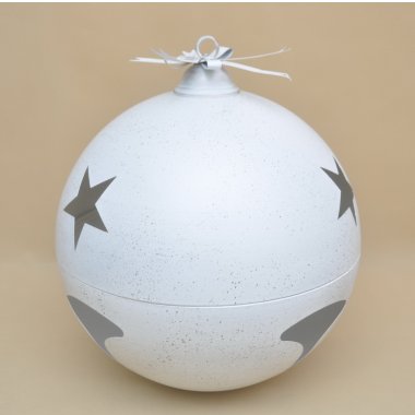 RF0418 KULA BOMBKA METAL BIAŁA 60 CM