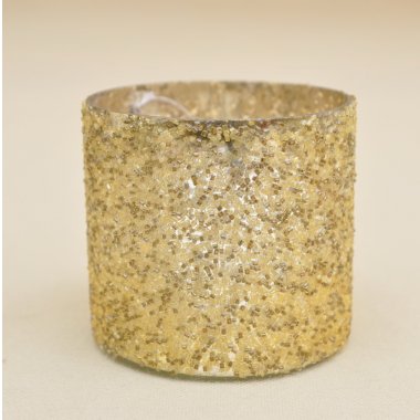 A68100760 ŚWIECZNIK ZŁOTY SZKŁO 10C*10CM OP.6 SZT