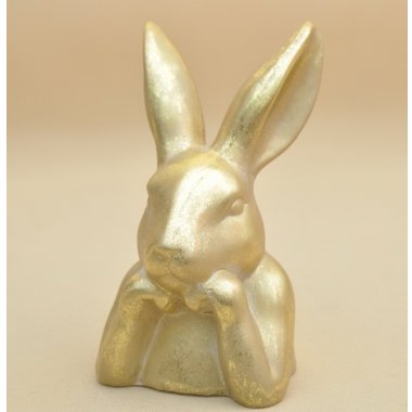 TG70849 KRÓLIK CERAMIKA ZŁOTY H24*12CM OP.2 SZT