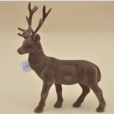 BN-3-04003 RENIFER CZARNY FLOCK H28*21CM OP.24