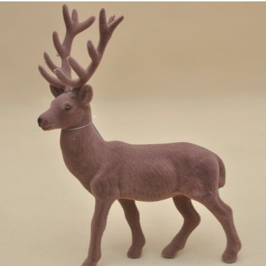 BNPK-3-04176 RENIFER BRĄZOWY FLOK H34*24 CM OP.12