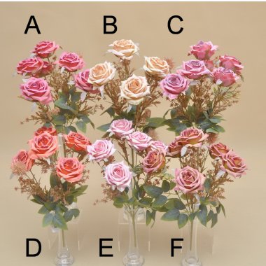 H23-5 BUKIET RÓŻ*7 38 CM OP.24 SZT