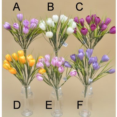 YH-3709 BUKIET*12 KROKUS+TRAWA 27CM OP.24 SZT