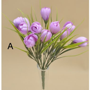 YH-3709 BUKIET*12 KROKUS+TRAWA 27CM OP.24 SZT