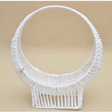 LQ2310565 KOSZ PLECIONY RAFIA BIAŁY H42*38*12