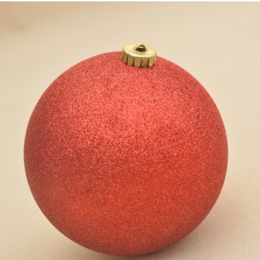 AR3-15001MG-RED BOMBKA CZERWONA BROKAT PLAST 15 CM