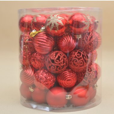 AR4-1532T60-RED ZESTAW BOMBEK*60 PLASTI CZERWO 6CM