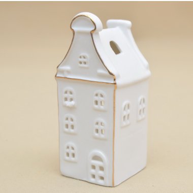 LE126-24011-1 DOMEK BIAŁY CERAMIKA H 17*7 CM OP.2