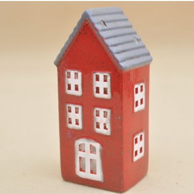 EG20893A DOMEK CZERWONY CERAMIKA H 17*7.5 CM OP.2