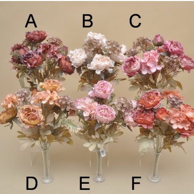 LYL03 BUKIET PIWONIA JESIEŃ*12  50 CM OP.12 SZT