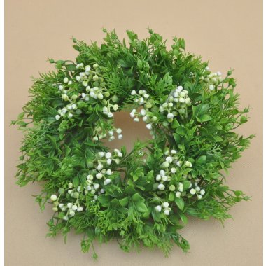 CV38869-1 WIANEK RUSKUS BIAŁE KULKI 30 CM