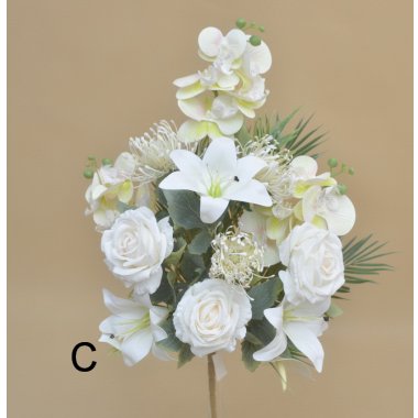FJ055 KOMPOZYCJA RÓŻA/STORCZYK 63CM OP.6 SZT