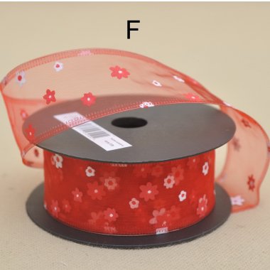 TASKW 040 WSTĄŻKA KWIATKI 4CM *10YARD