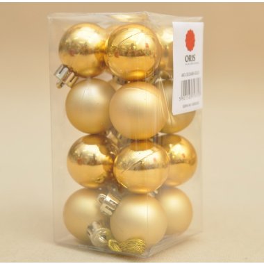 AR3-3016AB-GOLD BOMBKA*16 PLASTIK ZŁOTA 3CM