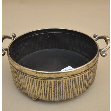 CX0103-1 OSŁONKA TACA ZŁOTA METAL H 12*28 CM