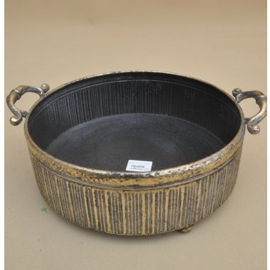 CX0103-2 OSŁONKA TACA ZŁOTA METAL H 12*33 CM