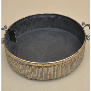 CX0103-3 OSŁONKA TACA ZŁOTA METAL H 12*38 CM