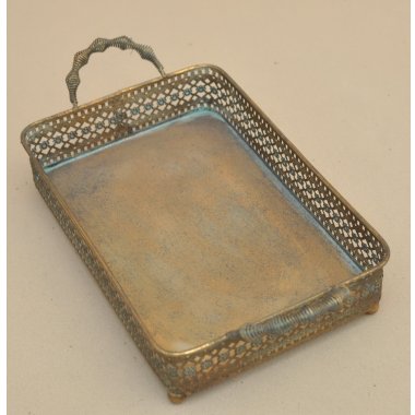 CX0258-1 TACA AŻUR ZŁOTA METAL H 7*21*32.5 CM