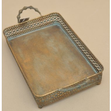 CX0258-2 TACA AŻUR ZŁOTA METAL H 7*24*36 CM