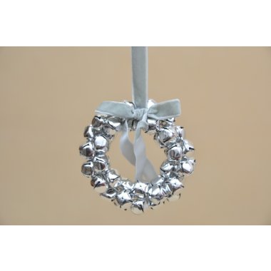 386720-1 WIANEK DZWONKI METAL SREBRNE 15 CM