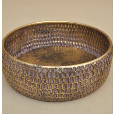 CX0477-2 OSŁONKA TACA METAL ZŁOTA H 11*35 CM