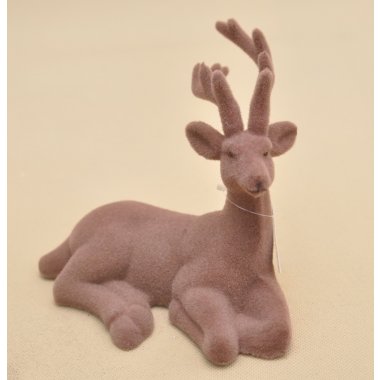 BNPK-3-04470 RENIFER BRĄZOWY FLOCK H14*18 OP.12/48