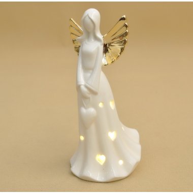 OR-ANG-26 ART. ANIOŁEK LED PORCELANOWY H23*10CM