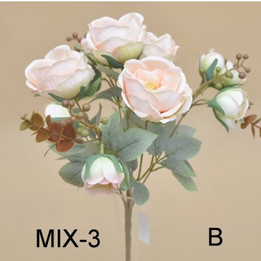 9451 BUKIET RÓŻ*7 Z EUKALIPTUSEM 35 CM OP.12 SZT