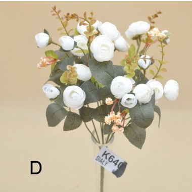 6734 BUKIET KAMELKI *7 PASTELOWY 37 CM OP.24 SZT