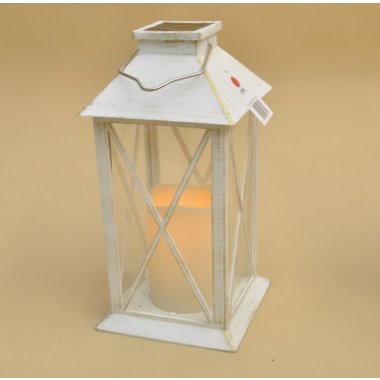 OR-LP8105D-WH/GL LATRENKA SOLAR BIAŁA H28*14CM