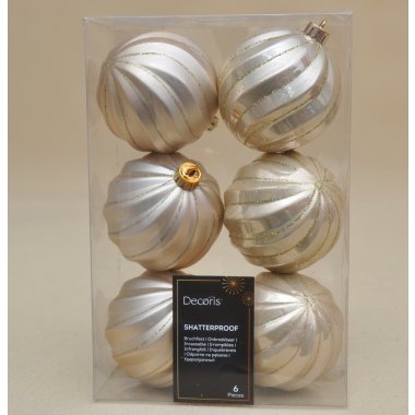 026076 BOMBKA*6 SZAMPAN PASKI PLASTIK 8 CM OP.6