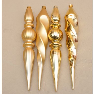 028446 BOMBKA SOPEL*2 ZŁOTA PLASTIK H 30*5 CM