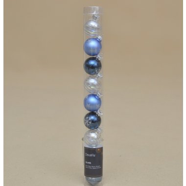 010148 BOMBKI*9 MIX SZKŁO NIEBIESKIE OP.20 SZT