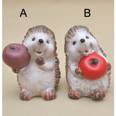 APF540610 JEŻ Z JABŁKIEM CERAMIKA H 13*9CM OP.6