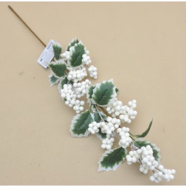 CAA939130 GAŁĄZKA BIAŁE KULKI 62 CM OP.6/18 SZT