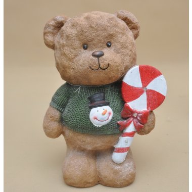 RF0529 MIŚ ŚWIĄTECZNY LED POLIRESING H 35*25 CM