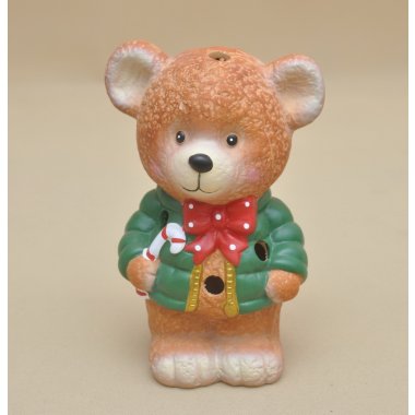 RF0679 MIŚ ŚWIĄTECZNY CERAMIKA LED RGB H23*15 OP.8