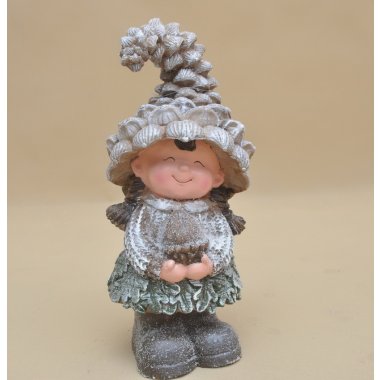 RF0374 DZIEWCZYNKA OŚNIEŻONA POLIRESING H 43*18 CM