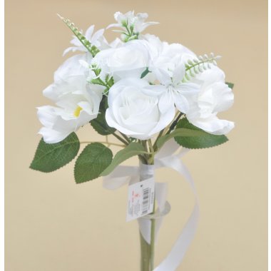 BU04254 BUKIET BIAŁYCH KWIATÓW *7 30CM  12SZT