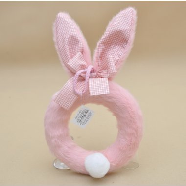 WIPK-91-11705 WIANEK USZY ZAJĄCA RÓŻOWY PLUSZ 20CM